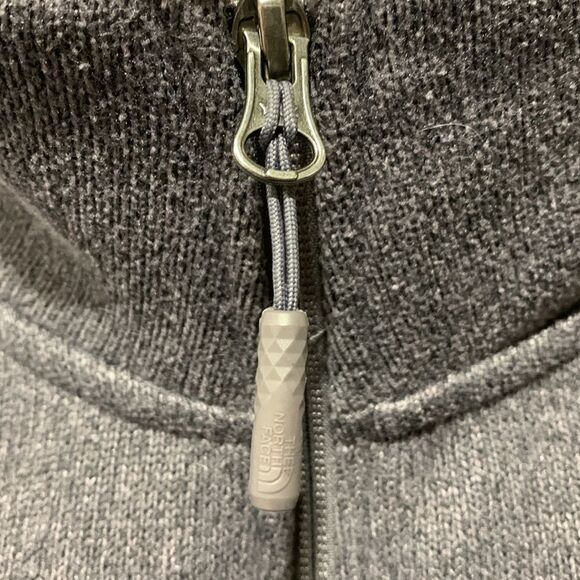 The NORTH Face knit full zip jacket fleece lined zip pockets women sz Medium - Picture 8 of 12
